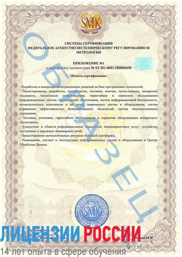Образец сертификата соответствия (приложение) Егорлыкская Сертификат ISO 27001